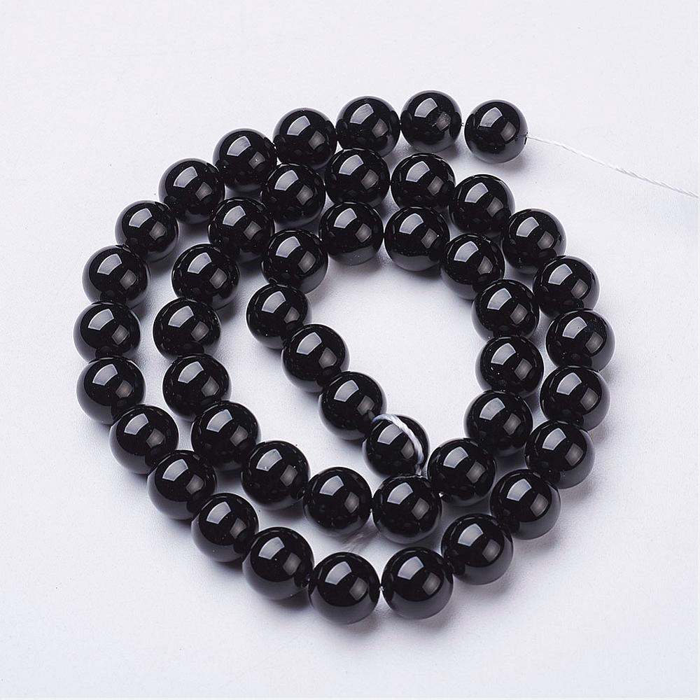 Black Onyx Gemstone Grade A Dyed Beads - All Sizes - Witches Ink LTD - O/A Crystals and Sun Signs