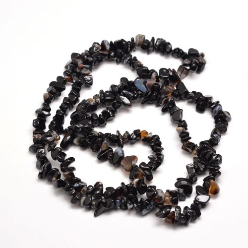 Black Onyx Gemstone Chip Beads | Alberta Bead Store