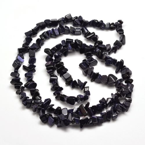 Blue Goldstone Gemstone Chip Beads | Alberta Bead Store
