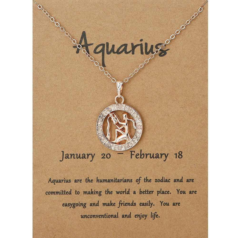 Zodiac Sign Constellation Pendants Necklace - Premium Necklace from Crystals and Sun Signs Co - Shop now at Crystals and Sun Signs Co