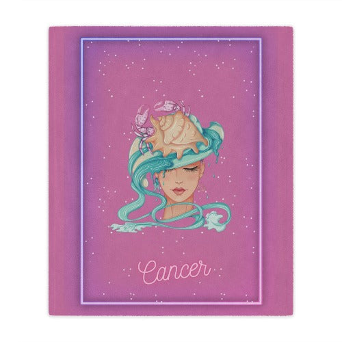 Astrology Plush Blankets in Pink 50x60 | Crystals and Sun Signs Co