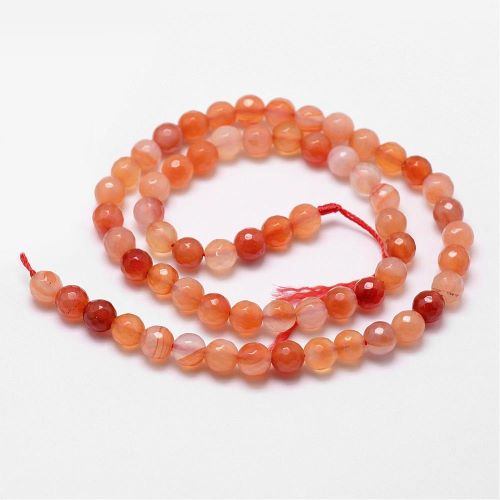 Carnelian Agate Faceted Gemstone Bead | Alberta Bead Store