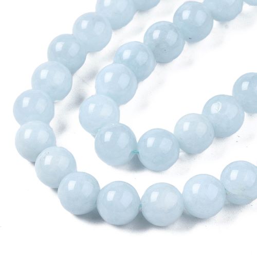 Blue Chalcedony (imitation Aquamarine) Gemstone Bead | Alberta Bead Store