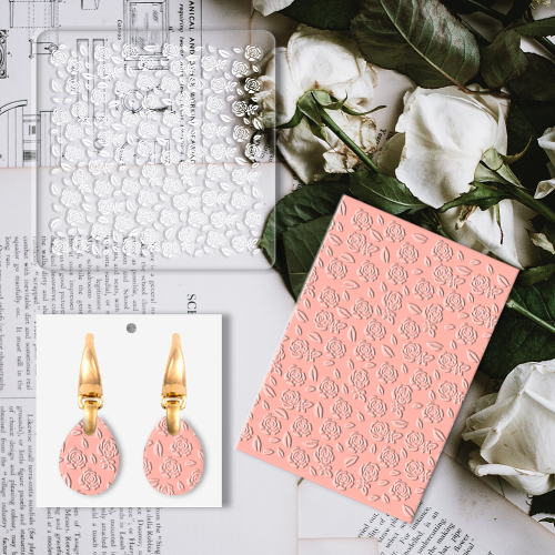 Clay Texture Board Flower 2pc | Alberta Bead Store
