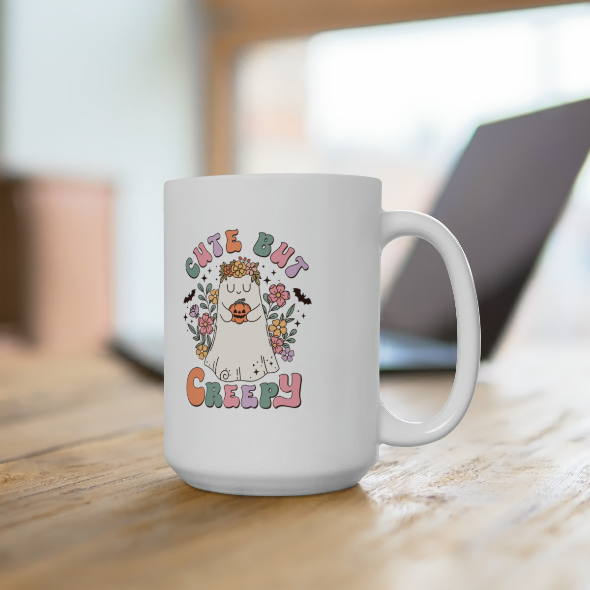 Cute but Creepy, Halloween themed 15oz Ceramic Mug - Premium Mug from WitchesInkCanada - Shop now at Crystals and Sun Signs Co
