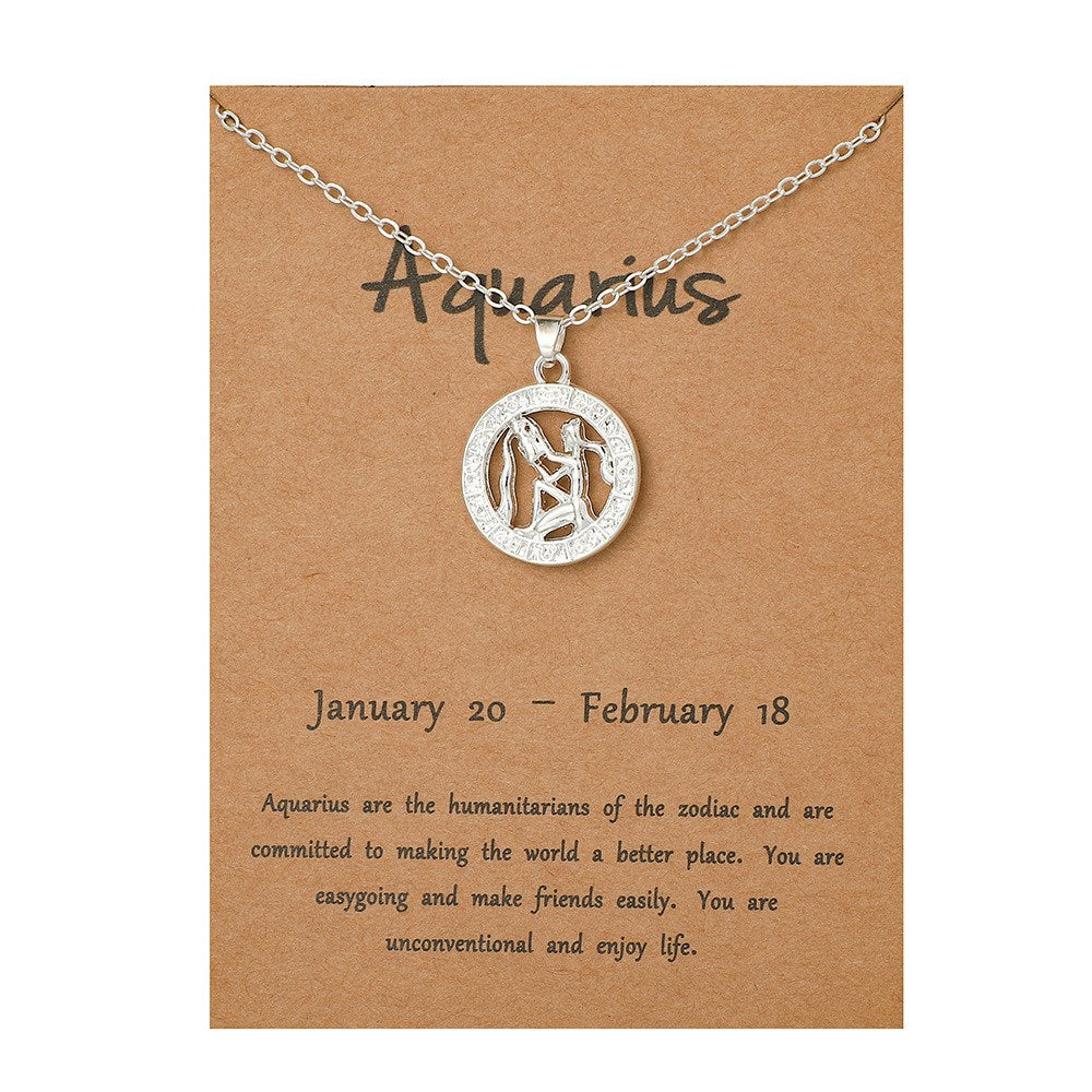 Zodiac Sign Constellation Pendants Necklace - Premium Necklace from Crystals and Sun Signs Co - Shop now at Crystals and Sun Signs Co
