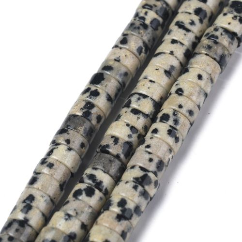 Dalmatian Jasper Heishi Beads 6x3mm - Witches Ink LTD - O/A Crystals and Sun Signs