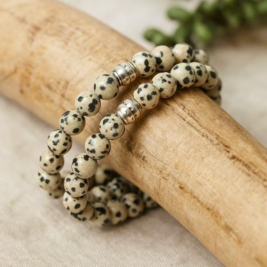 Dalmatian gemstone healing bracelet