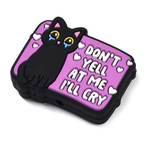 Silicone Bead "Don't Yell or I'll Cry" | Alberta Bead Store