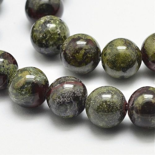 Dragon Bloodstone Gemstone Beads - All Sizes - Witches Ink LTD - O/A Crystals and Sun Signs