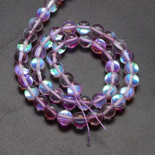 Medium Orchid Holographic Glass Bead | Alberta Bead Store