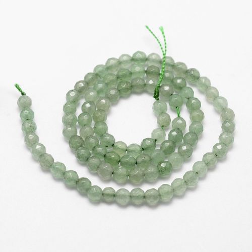 Green Aventurine Faceted Gemstone Bead - All Sizes - Witches Ink LTD - O/A Crystals and Sun Signs