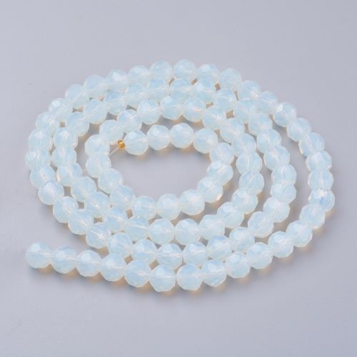 Opalite Glass Faceted Gemstone Beads - All Sizes | Crystals and Sun Signs Co