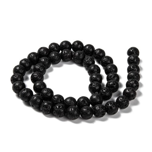 Black Lava Beads - All Sizes - Witches Ink LTD - O/A Crystals and Sun Signs