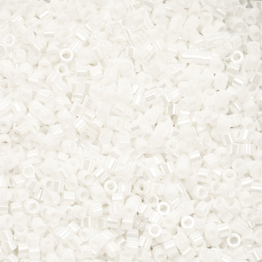Cylin Bead 11/0 White Pearl Luster - Alberta Bead Store