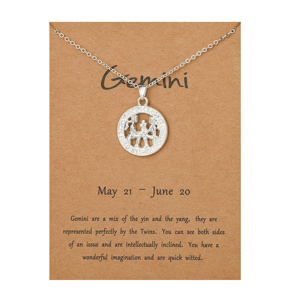 Zodiac Sign Constellation Pendants Necklace - Premium Necklace from Crystals and Sun Signs Co - Shop now at Crystals and Sun Signs Co