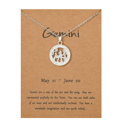 Zodiac Sign Constellation Pendants Necklace - Witches Ink LTD - O/A Crystals and Sun Signs