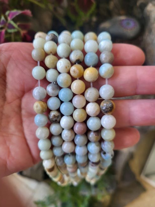 Flower Amazonite Gemstone Bead | Alberta Bead Store