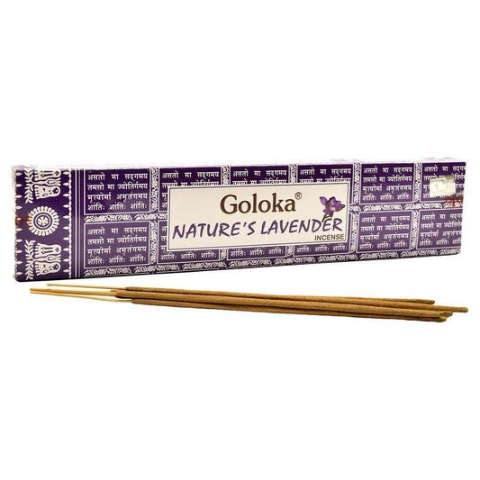 Goloka Nature's Lavender Incense - Witches Ink LTD - O/A Crystals and Sun Signs