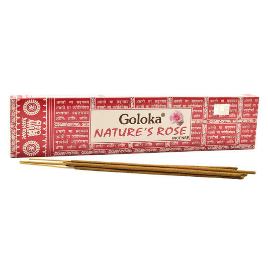 Goloka Nature's Rose Incense - Witches Ink LTD - O/A Crystals and Sun Signs