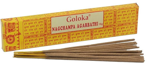 Goloka Nagchampa Agarbathi Incense - Witches Ink LTD - O/A Crystals and Sun Signs