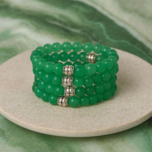 Green Aventurine Gemstone Bracelet - The Stone of Luck!