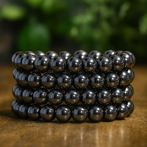Hematite gemstone bracelet for grounding