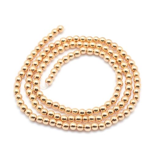 Hematite Light Gold Beads Strand | Alberta Bead Store
