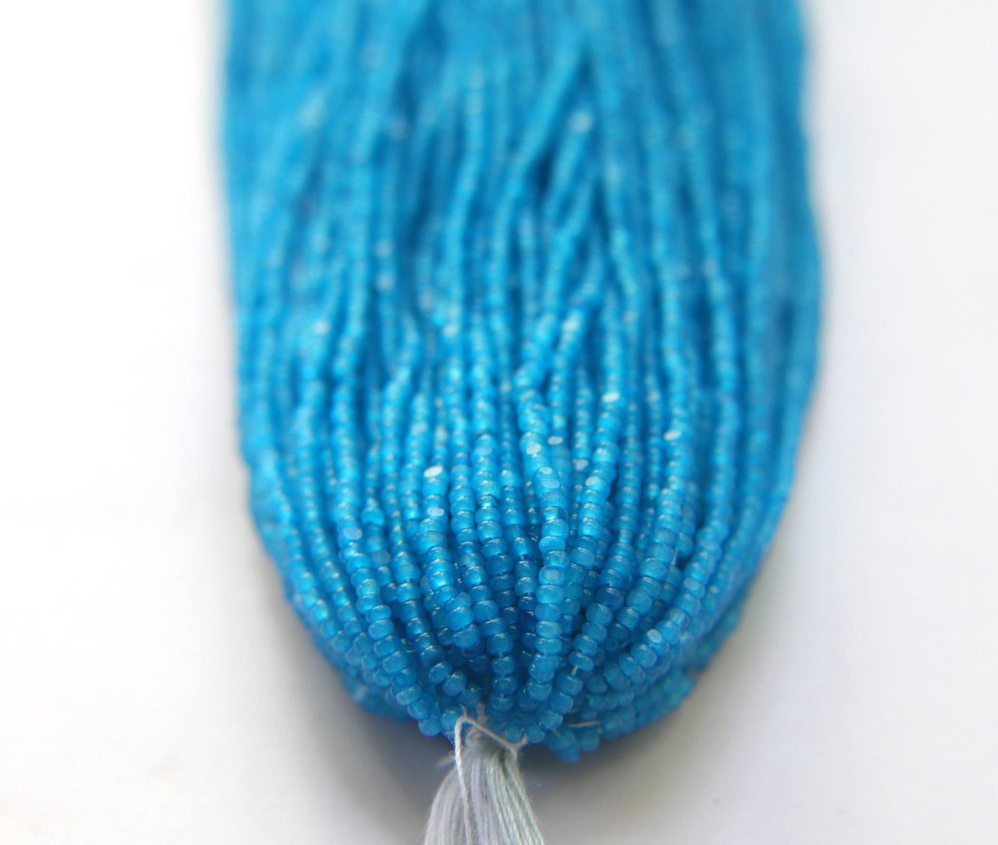 11/0 Charlotte Cut Seed Beads Caribbean Blue Opal Hanks