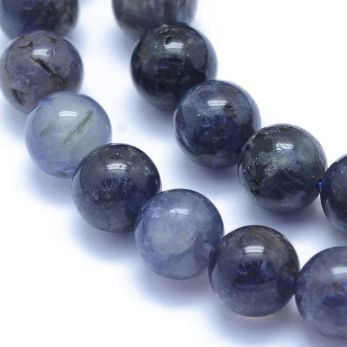 Iolite Gemstone Bead - Crystals and Sun Signs
