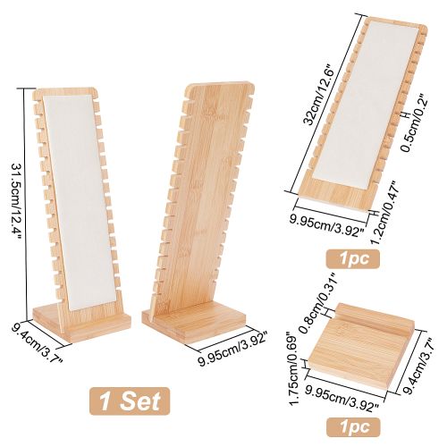 Slant Back Necklace Display in Ivory | Alberta Bead Store