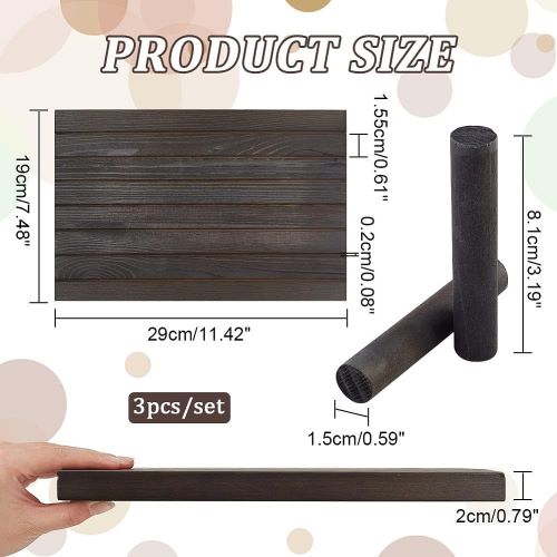 Wood Jewelry Card Display Dark Brown 7 Slot | Alberta Bead Store