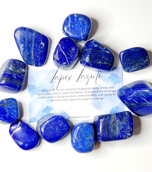 Lapis Lazuli Gemstone Tumbled - Witches Ink LTD - O/A Crystals and Sun Signs