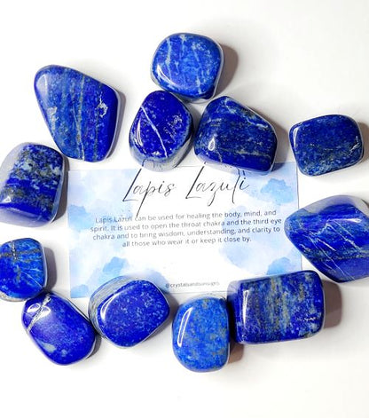 Lapis Lazuli Gemstone Tumbled - Witches Ink LTD - O/A Crystals and Sun Signs