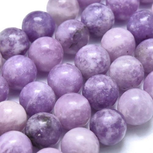 Lepidolite Gemstone Beads - Crystals and Sun Signs