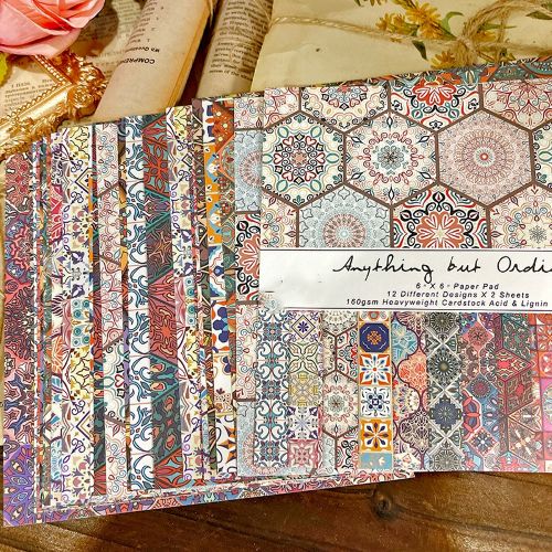 Scrapbook Paper Mandala 24 sheet Set | Alberta Bead Store