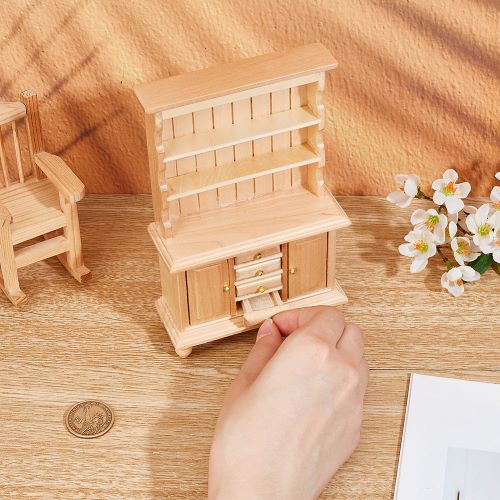 Miniature Wooden Buffet Beige 1pc | Alberta Bead Store
