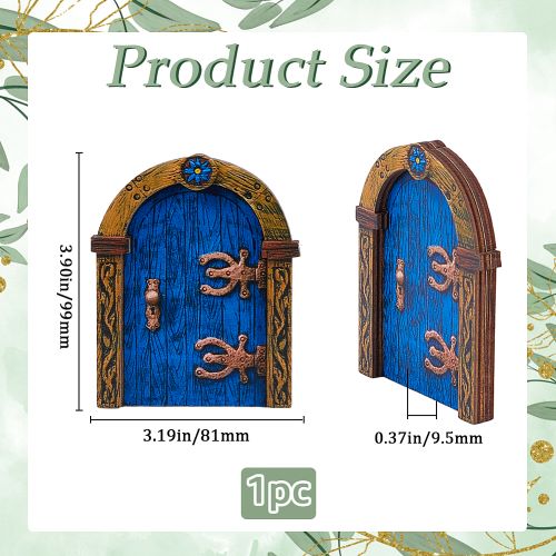 Garden Fairy Door Blue 1pc | Alberta Bead Store