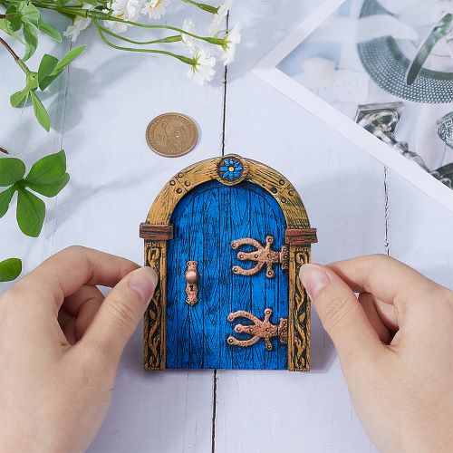 Garden Fairy Door Blue 1pc | Alberta Bead Store