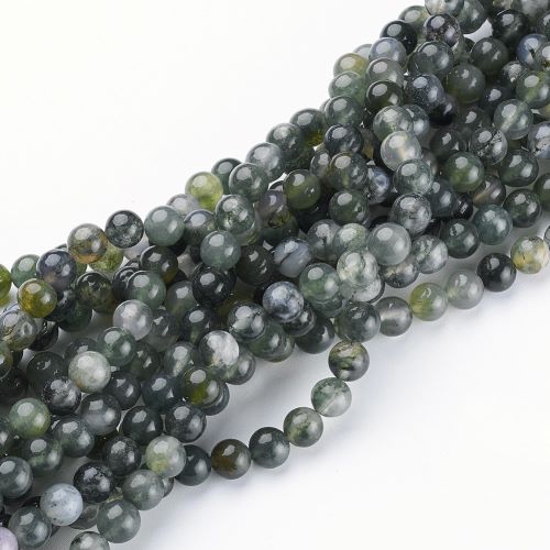 Moss Agate Gemstone Beads - All Sizes - Witches Ink LTD - O/A Crystals and Sun Signs