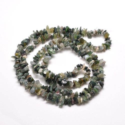 Moss Agate Gemstone Chip Beads | Alberta Bead Store
