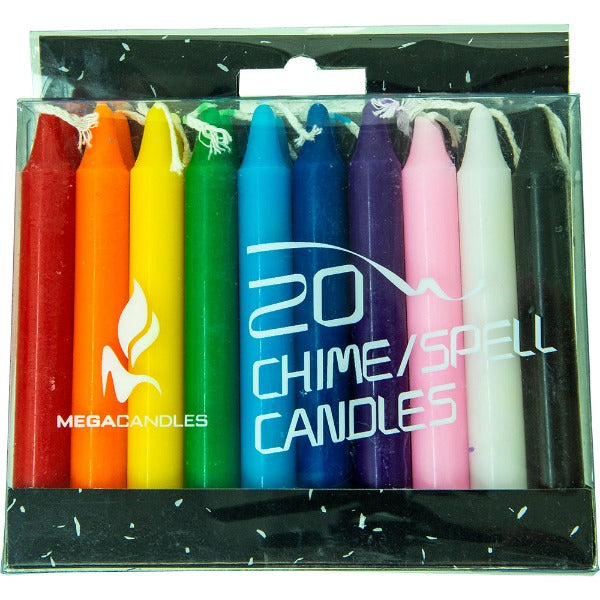 Mini Chime Ritual Candles 20pk - Witches Ink LTD - O/A Crystals and Sun Signs