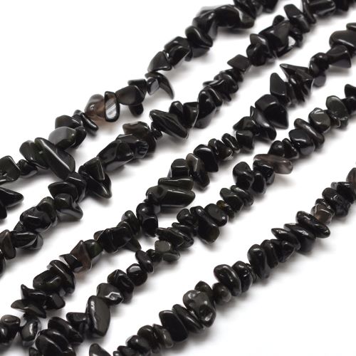 Obsidian Gemstone Chip Bead - Witches Ink LTD - O/A Crystals and Sun Signs