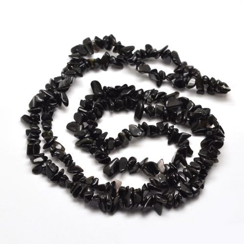 Obsidian Gemstone Chip Bead - Witches Ink LTD - O/A Crystals and Sun Signs