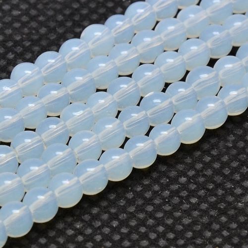 Opalite Glass Gemstone Beads - All Sizes - Crystals and Sun Signs