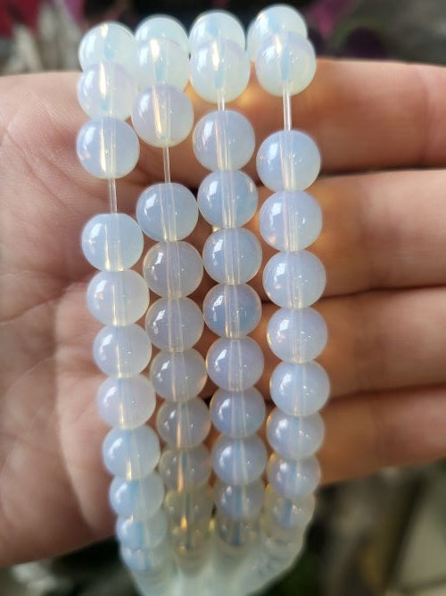 Opalite Glass Gemstone Beads - All Sizes - Crystals and Sun Signs