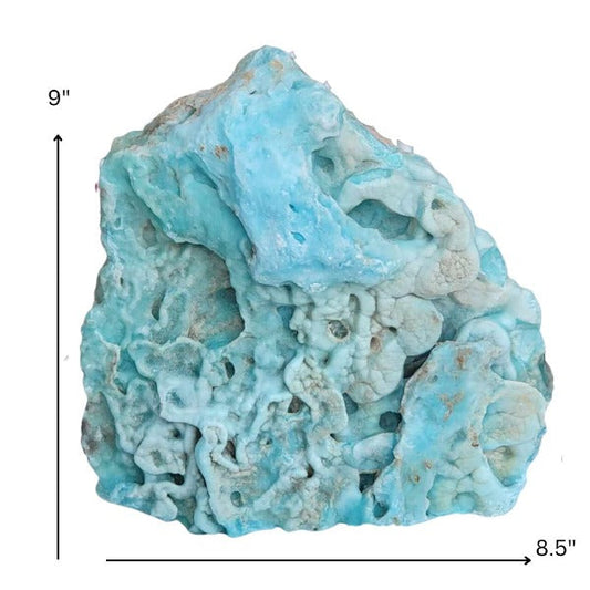 Blue Aragonite Large Specimen #1 - one of a kind | Crystals and Sun Signs Co