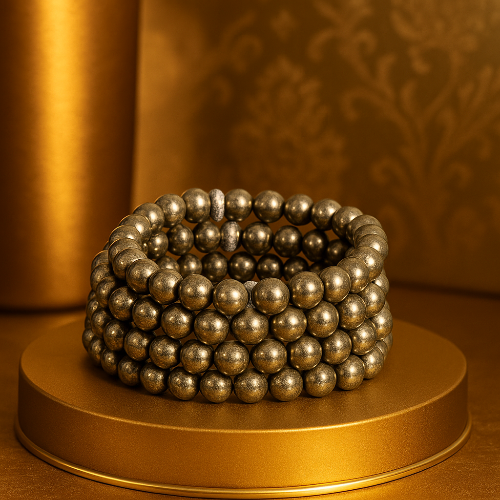 Pyrite gemstone bracelet | Crystals and Sun Signs Gemstone Shop Red Deer