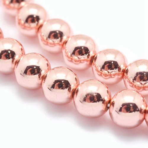 Hematite Rose Gold Plated Bead - All Sizes - Crystals and Sun Signs