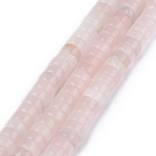 Rose Quartz Heishi Beads 6x3mm - Witches Ink LTD - O/A Crystals and Sun Signs